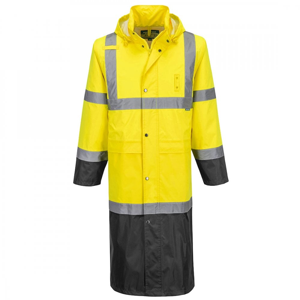 H446 Hi-Vis Contrast Raincoat 122cm
