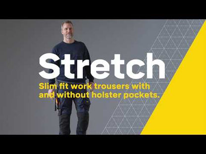 6241 AllroundWork Slim Fit Trousers Holster Pockets Khaki/Black