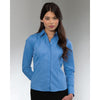 924F Ladies Long Sleeve Poly-Cotton Easy Care Fitted Poplin Shirt
