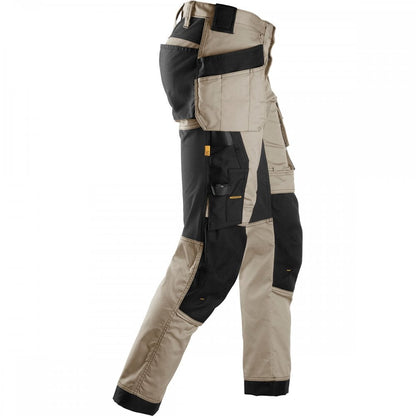 6241 AllroundWork Slim Fit Trousers Holster Pockets Khaki/Black