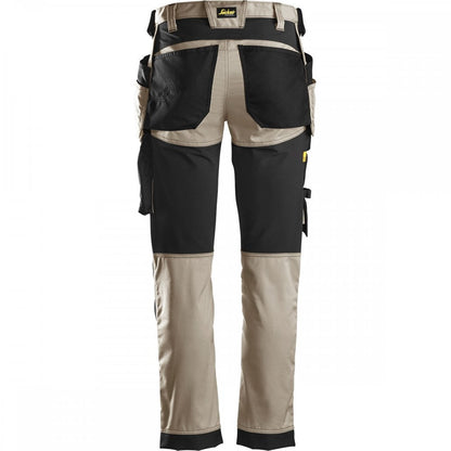 6241 AllroundWork Slim Fit Trousers Holster Pockets Khaki/Black