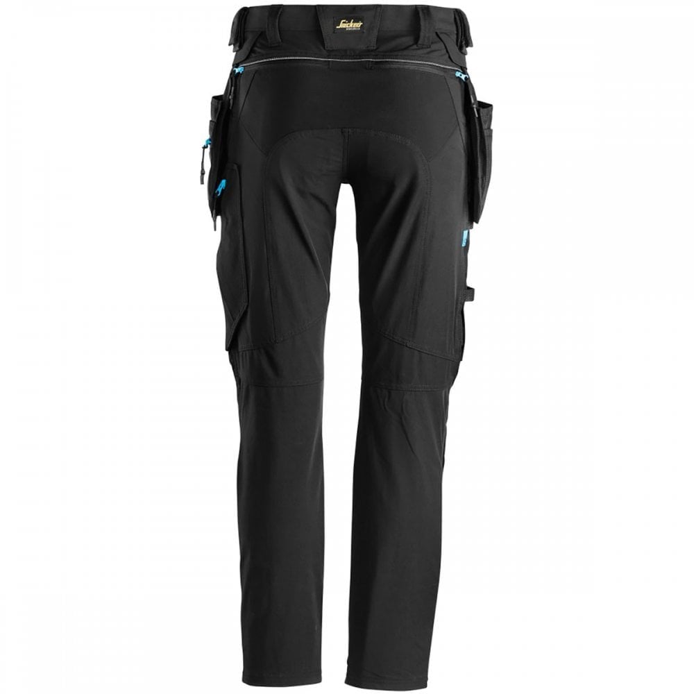 6208 LiteWork Trousers+ 4 Way Stretch Detachable Holster Pockets Black - Slim Fit