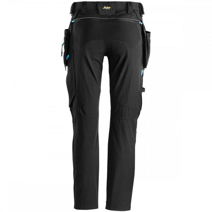 6208 LiteWork Trousers+ 4 Way Stretch Detachable Holster Pockets Black - Slim Fit