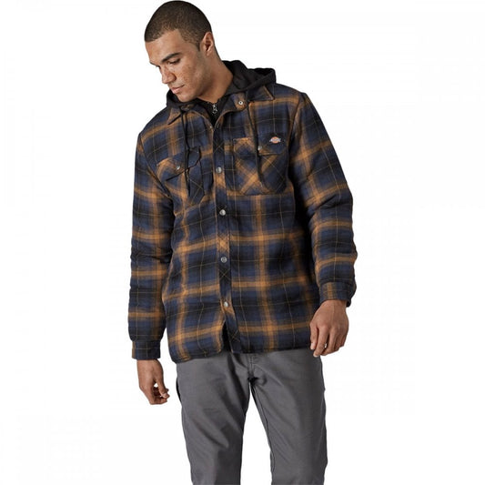 Fleece Hood Flannel Shirt Jacket