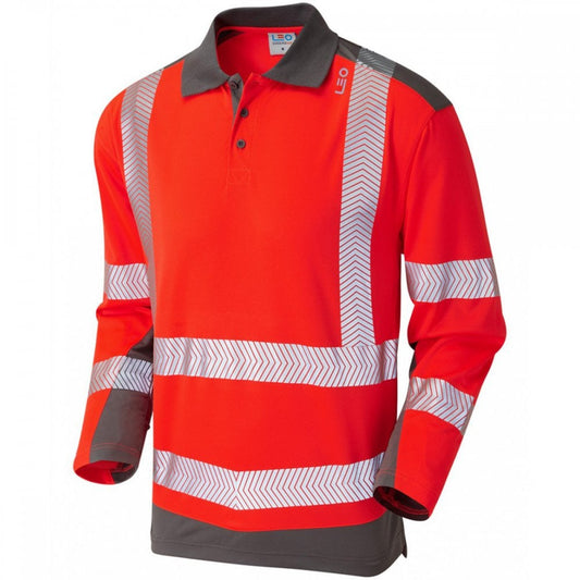 P15 Wringcliff ISO 20471 Class 2 Dual Colour Coolviz Plus Long Sleeved Polo Shirt
