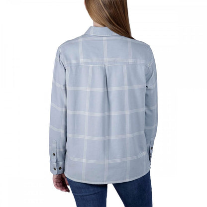105989 Womens Midweight Flannel Long Sleeve Plaid Shirt