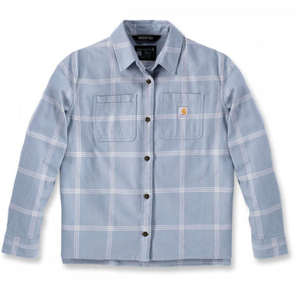105989 Womens Midweight Flannel Long Sleeve Plaid Shirt