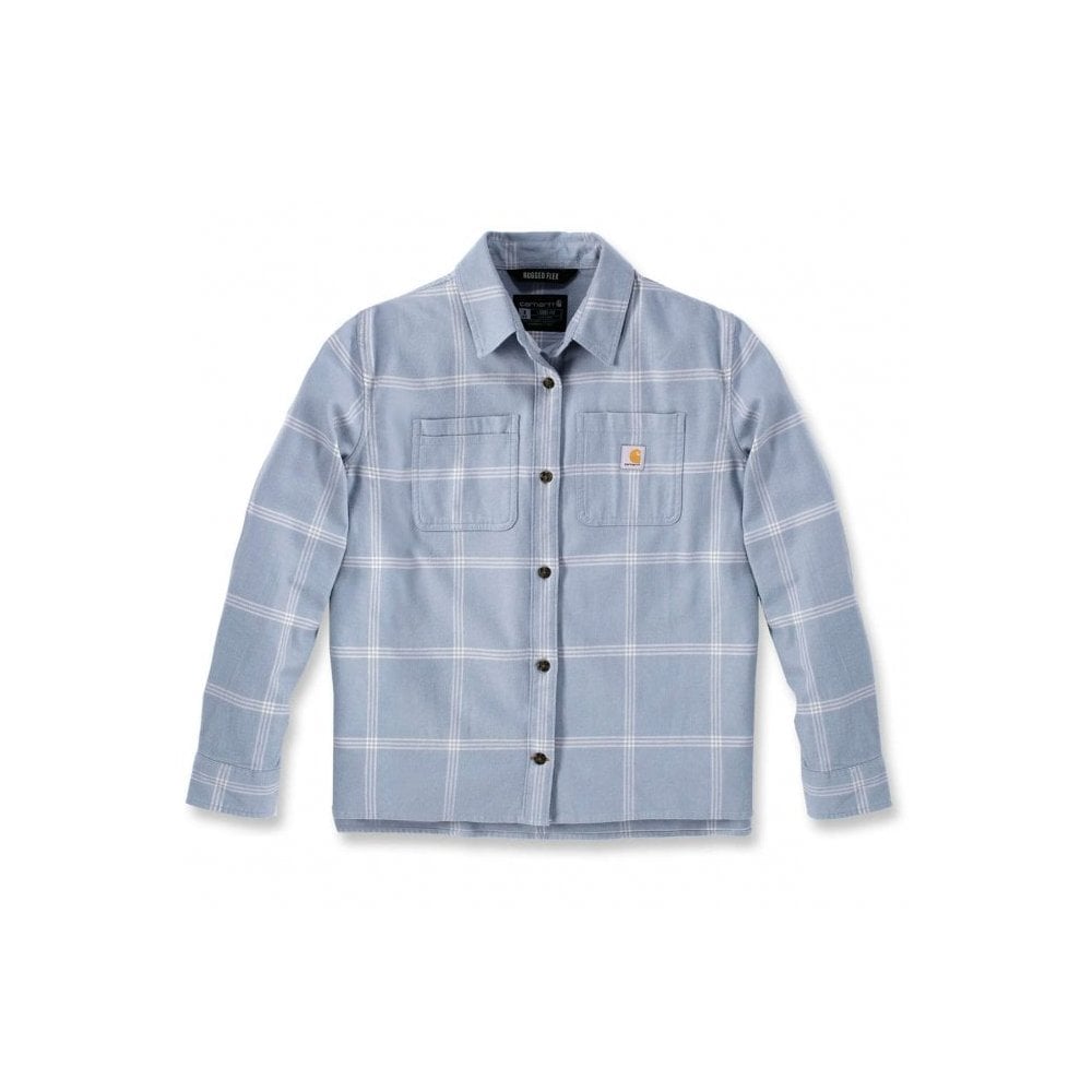 105989 Womens Midweight Flannel Long Sleeve Plaid Shirt