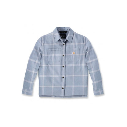 105989 Womens Midweight Flannel Long Sleeve Plaid Shirt