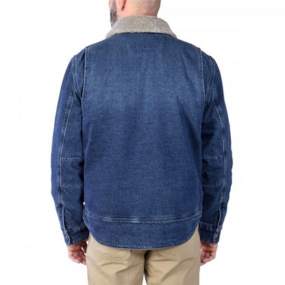 106323 Relaxed Fit Denim Sherpa-Lined Jacket