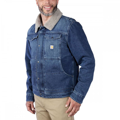 106323 Relaxed Fit Denim Sherpa-Lined Jacket