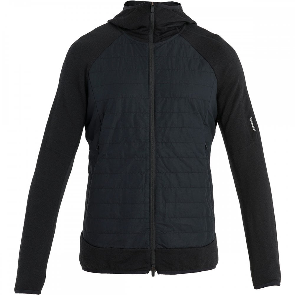 Mens Merino Blend Quantum Hybrid Long Sleeve Zip Hoodie