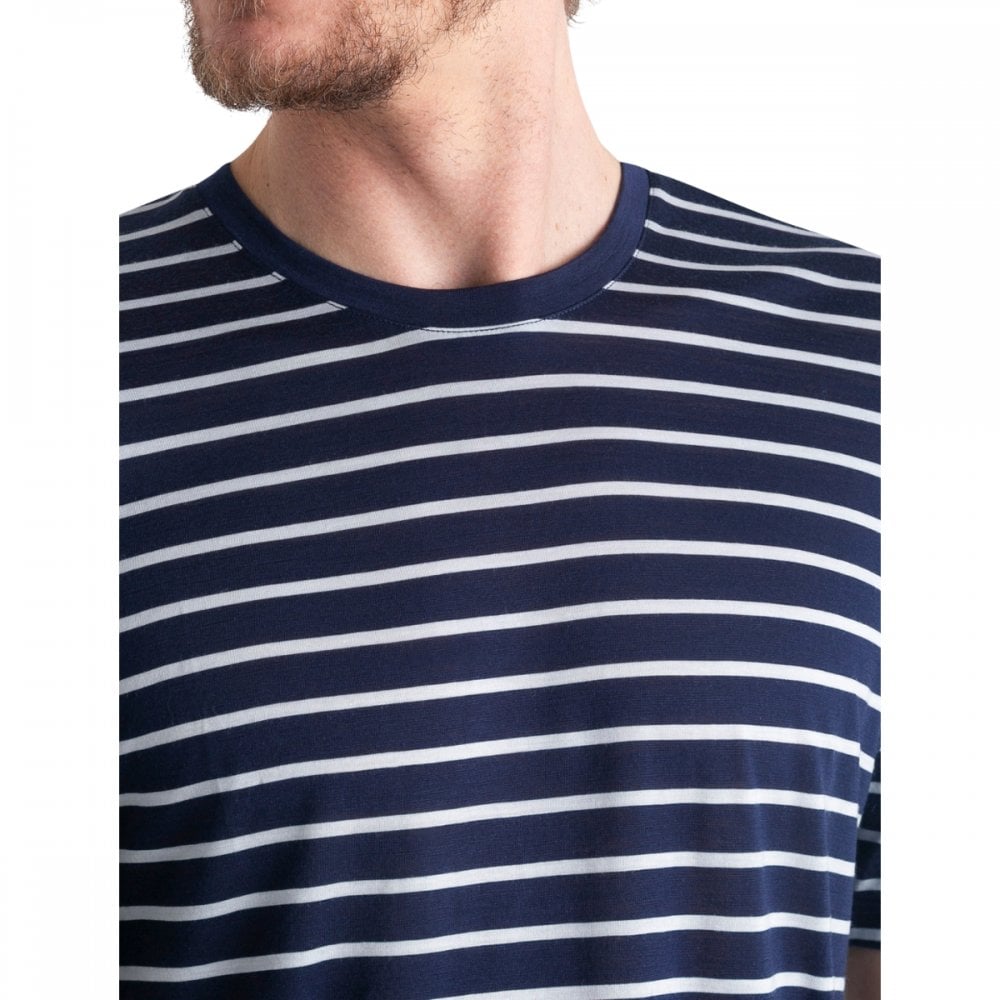 Mens Merino Blend Drayden Short Sleeve T-Shirt Stripe
