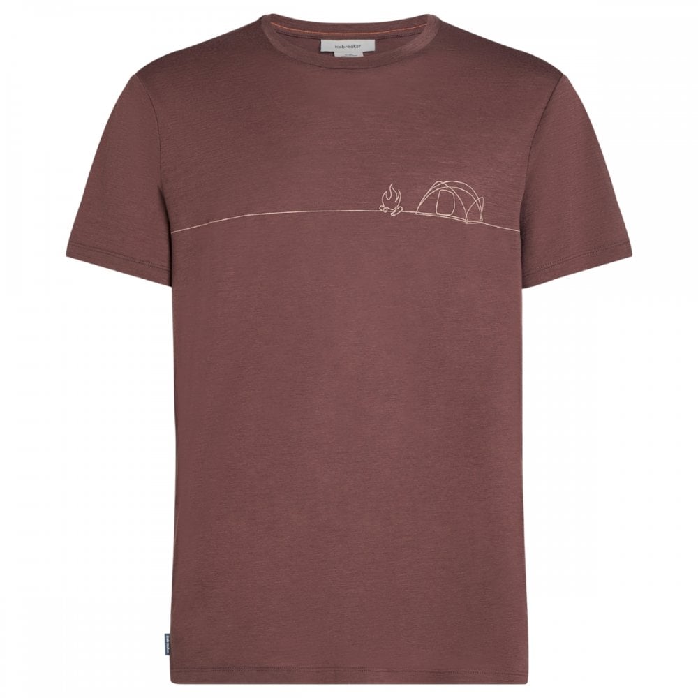 Mens Merino 150 Tech Lite Short Sleeve T-Shirt Single Line Camp