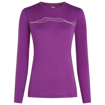 Womens Merino 200 Oasis Long Sleeve Crewe Thermal Top Mountain Pulse