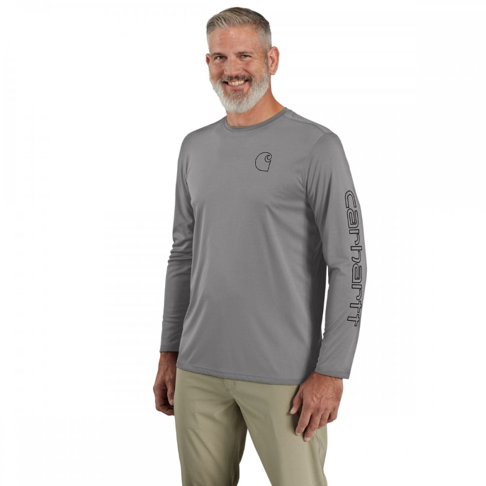 107202 Force Sun Defender Lightweight Long-Sleeve Logo Graphic T-Shirt